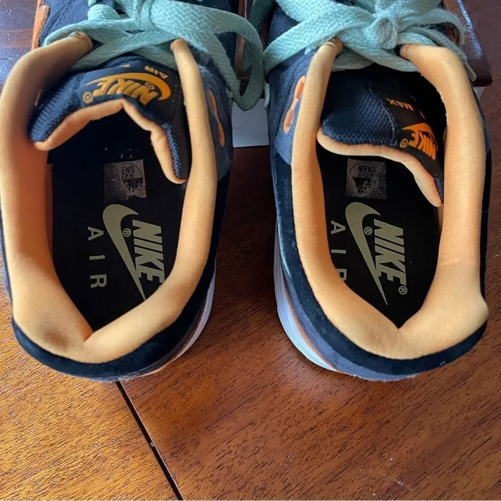 Nike Men’s Air Max 1 Premium Ugly Duckling - Honeydew Orange Gray White Size 5